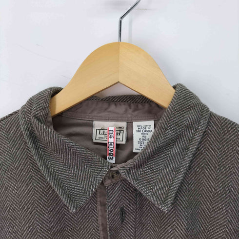 エルエルビーン L.L.Bean ヘリンボーン L/S ポロシャツ メンズ import:XL